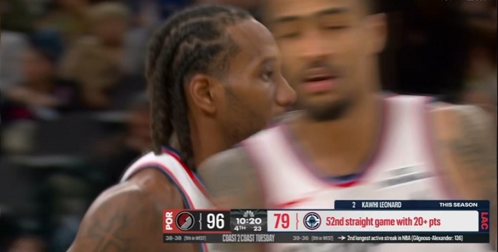 开云体育app-稳稳的！小卡造杀伤罚球命中 个人连续第52场20+延续个人纪录